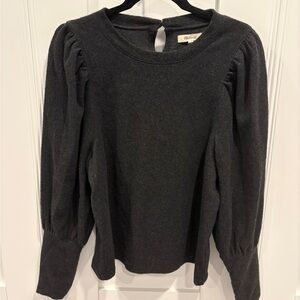Madewell Charcoal Puff Sleeve Blouse